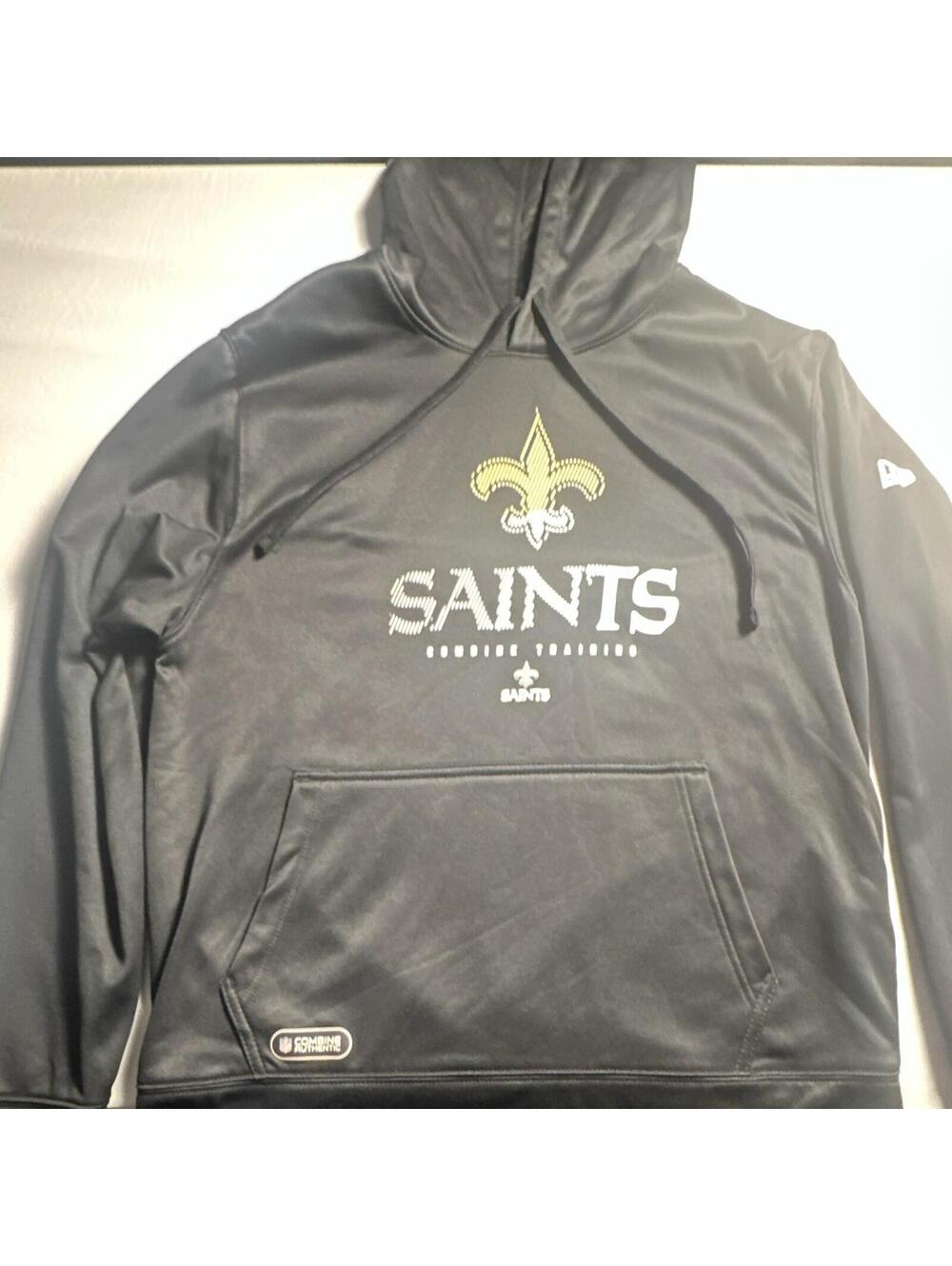0033 New Era New Orleans Saints NFL Football Pullover Hoodie Sweatshirt Black L